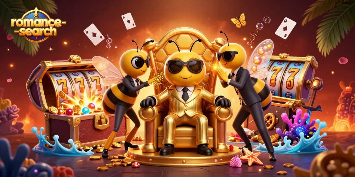 Engage with exciting slots at romance-search, featuring dynamic characters in a vibrant casino scene.