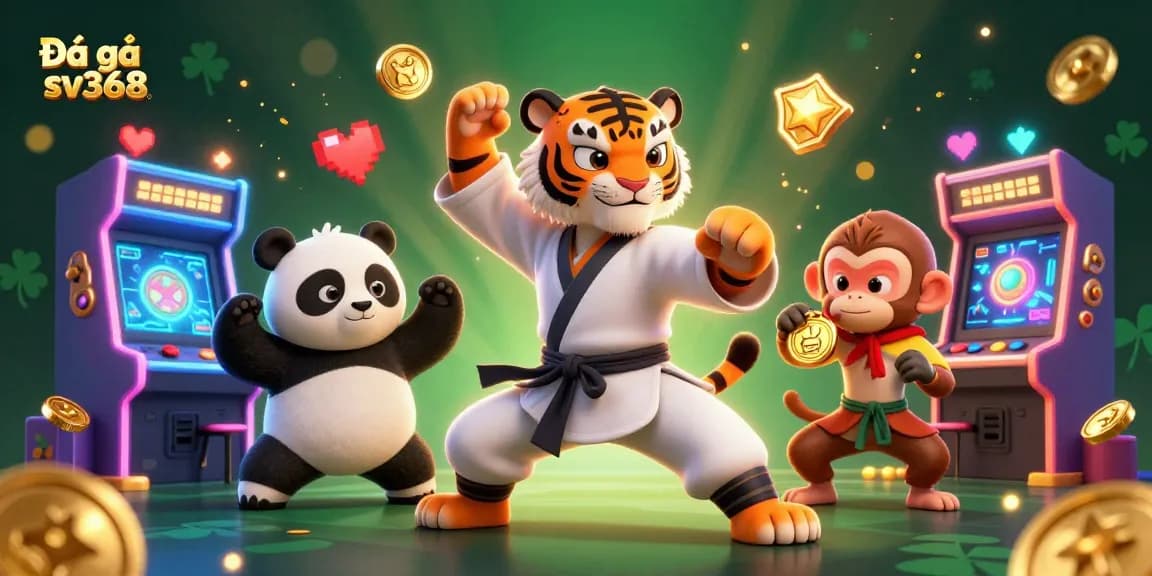 Experience the thrill of Đá gà sv368 with dynamic characters in an engaging casino setting.