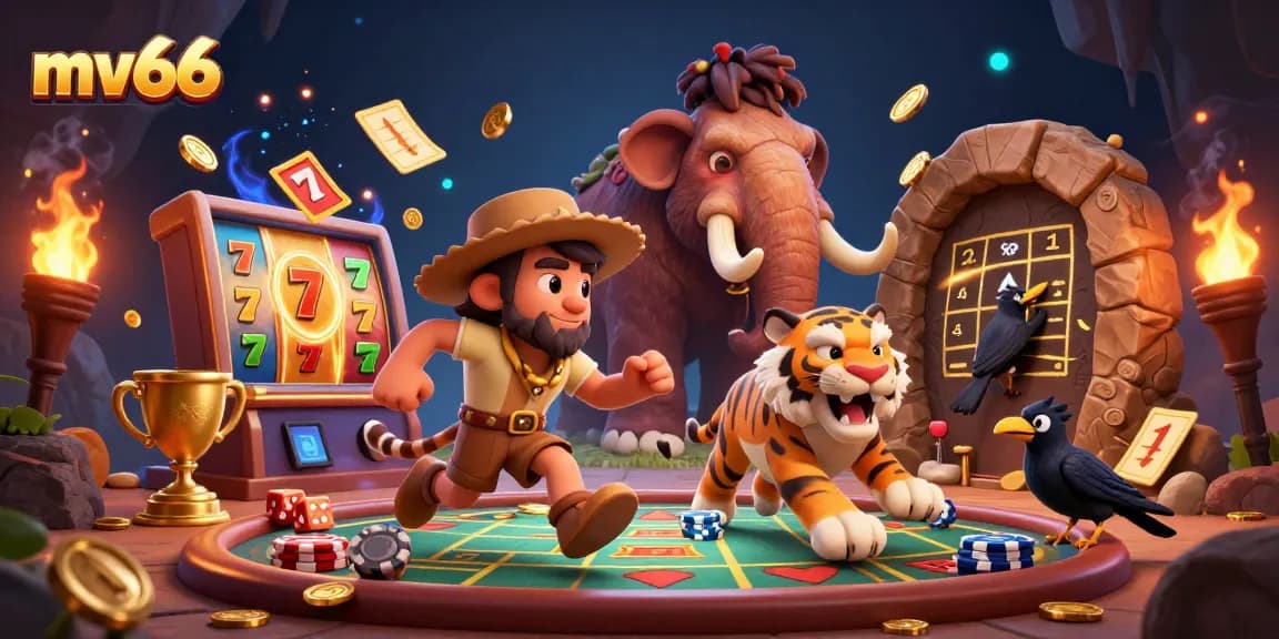 Engage in thrilling action at mv66 casino with vibrant slot machines and dynamic characters.