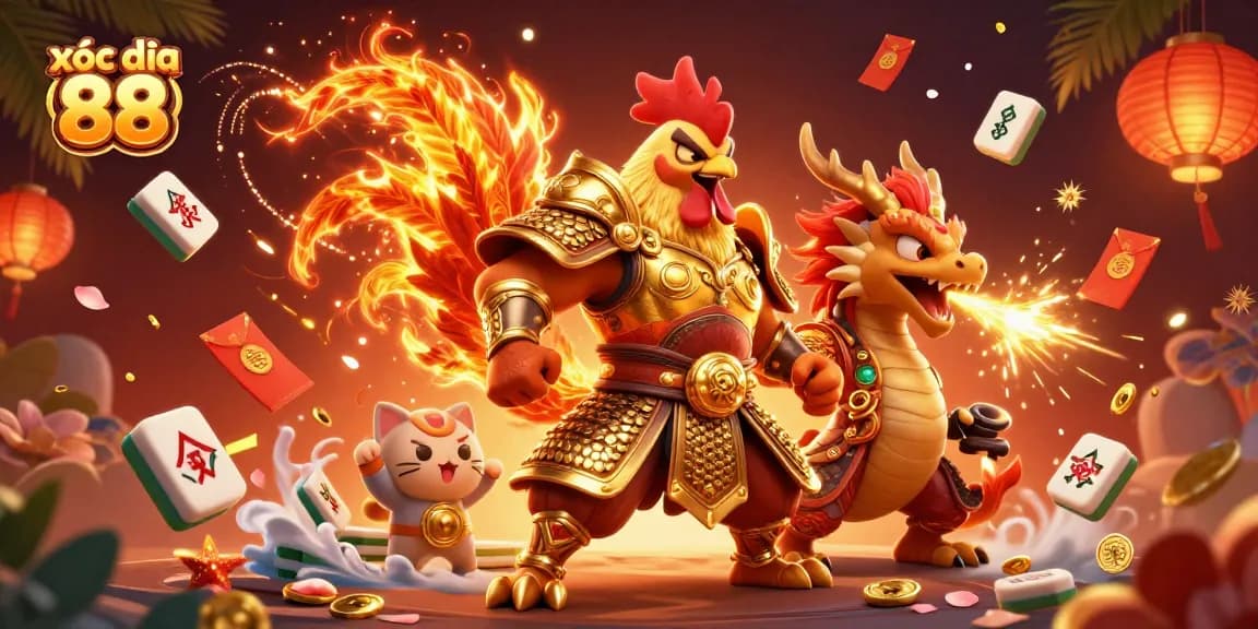 Experience thrilling wins at xóc đĩa 88 with a vibrant 3D illustration showcasing epic gaming action.