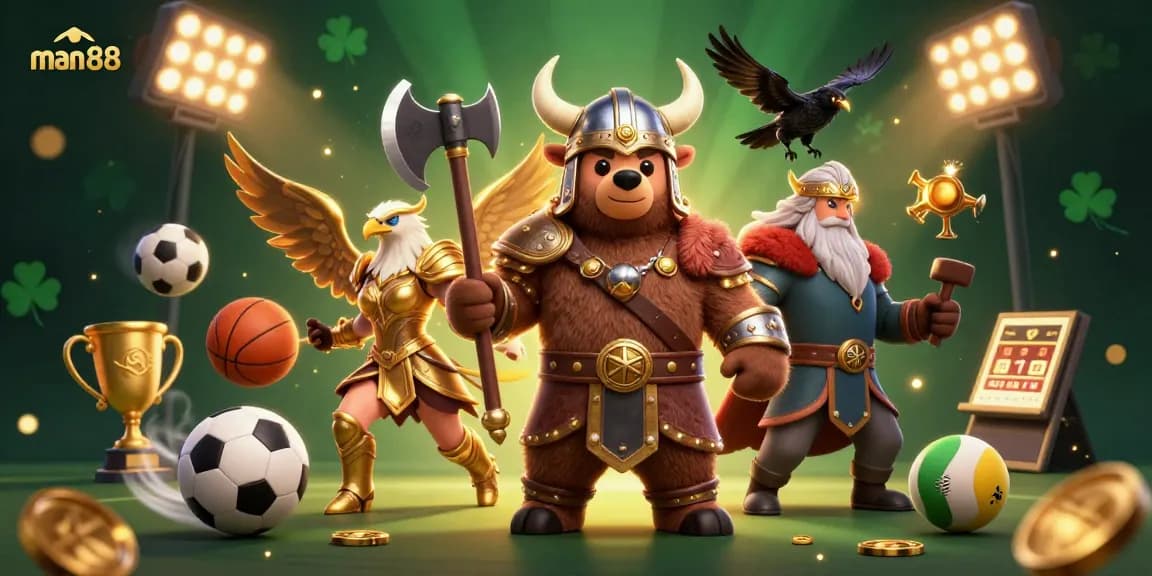 Engage in epic gameplay at man88 with dynamic sports elements and captivating casino graphics.