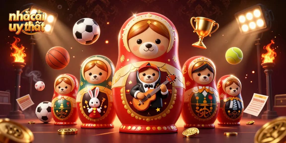 Engage with top nhà cái uy tín in this vibrant 3D illustration of casino action.