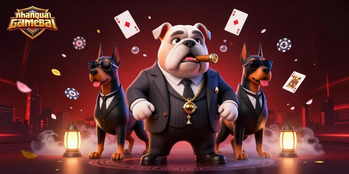 Engage in thrilling gameplay at nhanquagamebai with a mafia boss bulldog and bodyguard Dobermans.