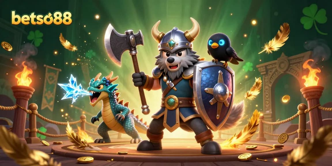 Engage with thrilling gaming experiences on betso88, showcasing dynamic 3D cartoon characters in a vibrant casino scene.