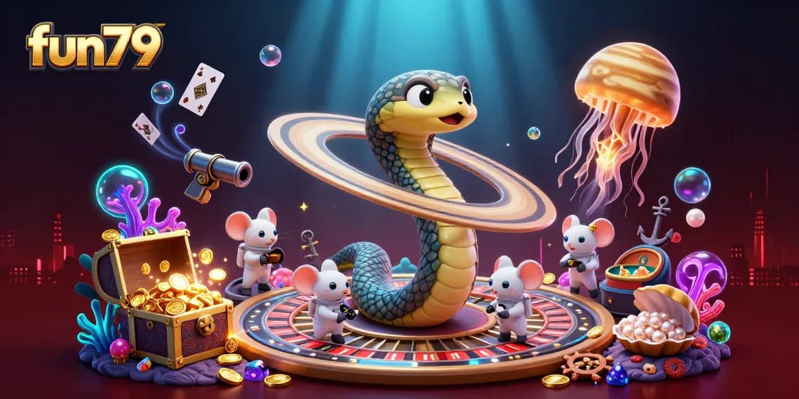 Spin the roulette wheel of fun79 with a cosmic theme, featuring space mice in an engaging casino scene.
