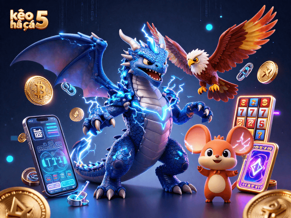 Engage with exciting games at kèo nhà cái 5, featuring dynamic casino elements and vibrant characters.
