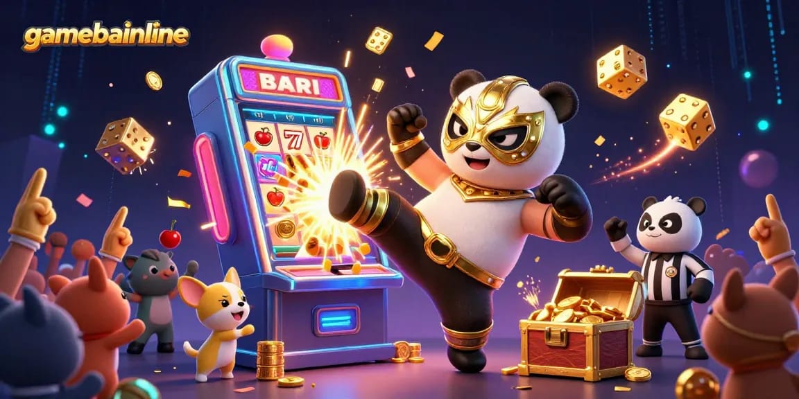 Experience thrilling gameplay at gamebaiionline with wild panda wrestlers and vibrant casino elements.