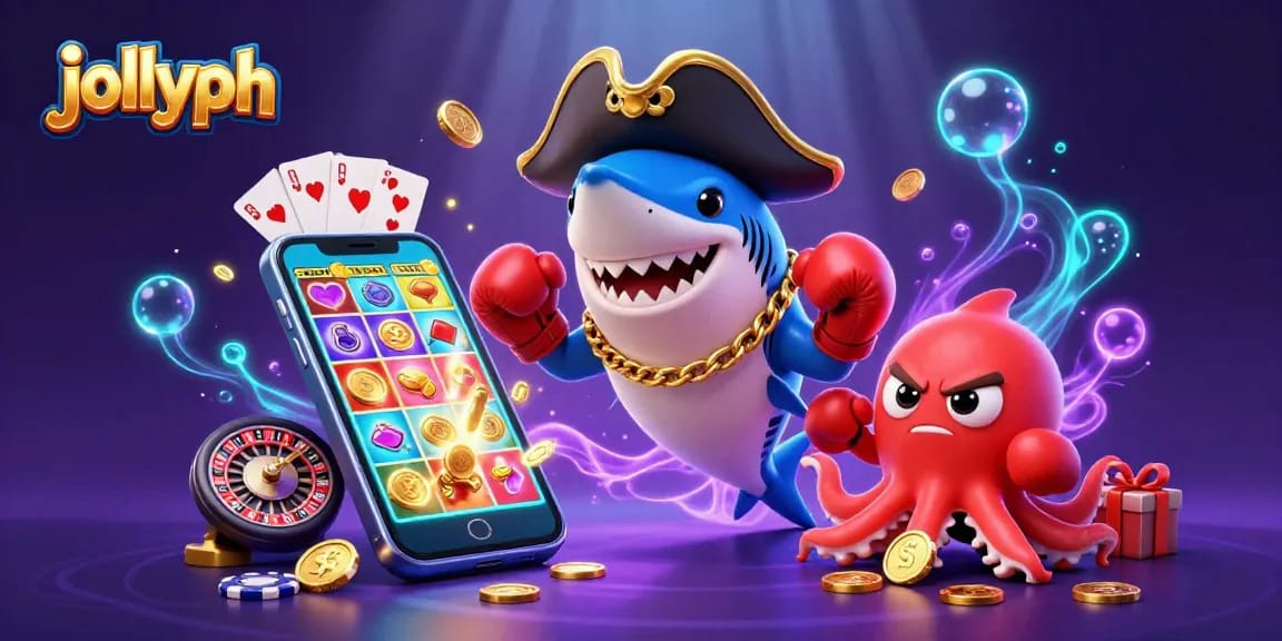 Experience thrilling wins with jollyph as a shark, pufferfish, and octopus showcase exciting casino elements.