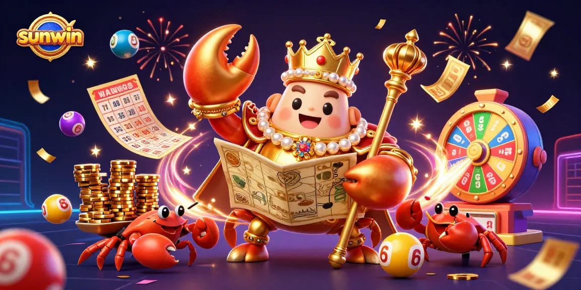 Experience thrilling gameplay with sunwin's vibrant casino scene featuring the majestic crab emperor.