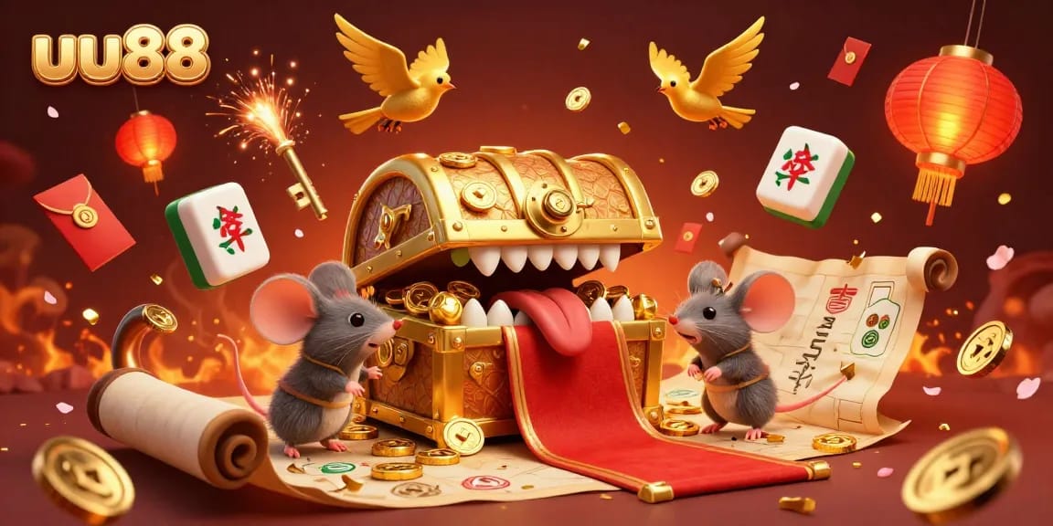 Experience the thrill of uu88's vibrant casino atmosphere filled with golden treasures and dynamic game elements.