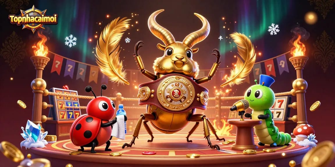 Experience thrilling gameplay with topnhacaimoi, featuring a vibrant boxing match scene in a casino setting.