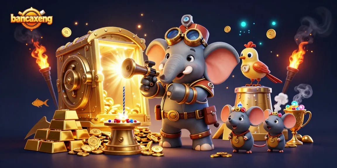 Engage in exciting fish shooting action with bancaxeng and win treasures in vibrant underwater themes.