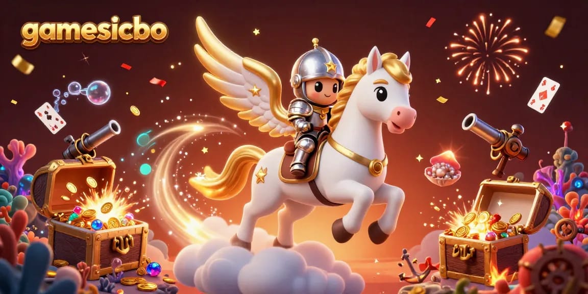 Experience thrilling gamesicbo action with a magical white horse and countless treasures!