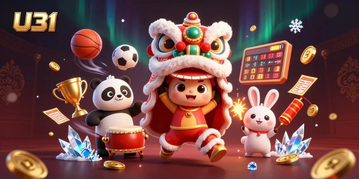 Join the winning action at U31 with a vibrant casino celebration featuring a lion dance and festive elements.