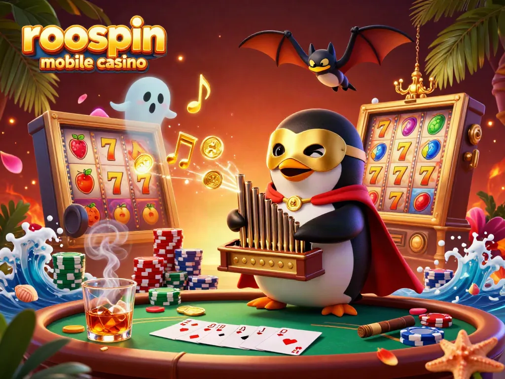 Join the fun at roospin mobile casino with vibrant characters and dynamic gaming elements.