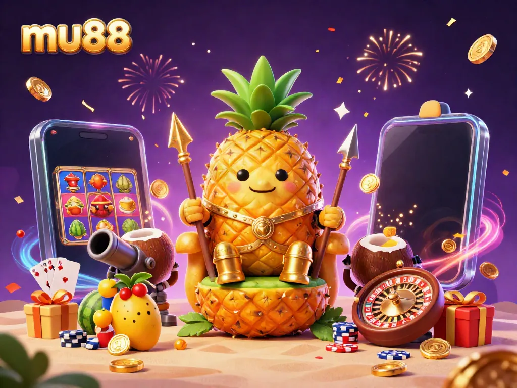 Experience thrilling games with mu88 as the golden pineapple king reigns supreme at the vibrant beach casino.