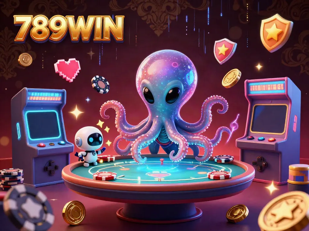 Engage in thrilling gameplay at 789WIN's online casino with vibrant gaming elements and exciting characters.