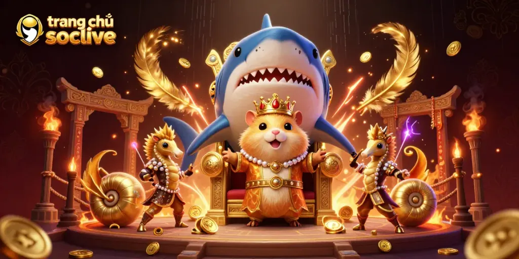Engage with trang chủ socolive, showcasing an epic battle in a detailed casino-themed scene.