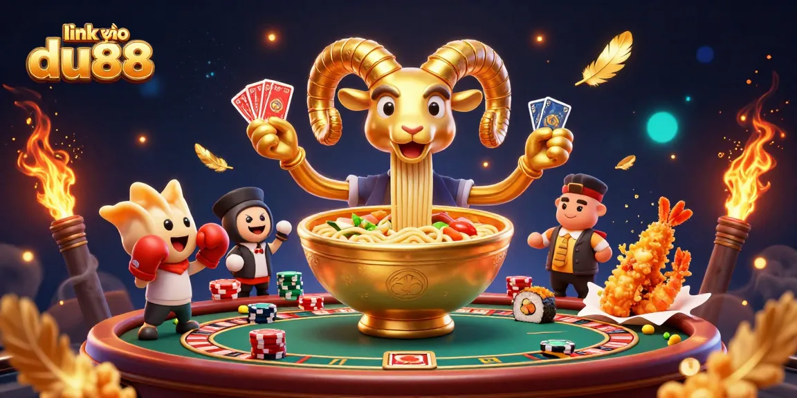 Experience thrilling gameplay at link vào du88 with vibrant 3D cartoon characters and casino elements.