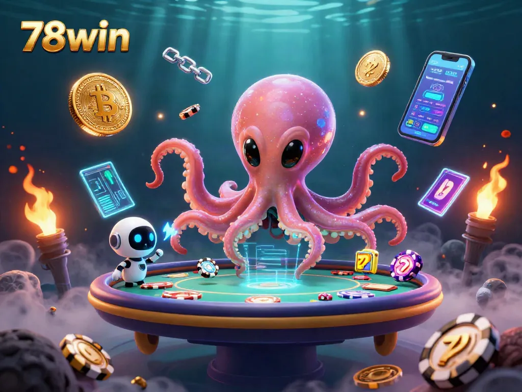 Experience thrilling gameplay with 78win, featuring a vibrant alien poker scene and exciting crypto elements.
