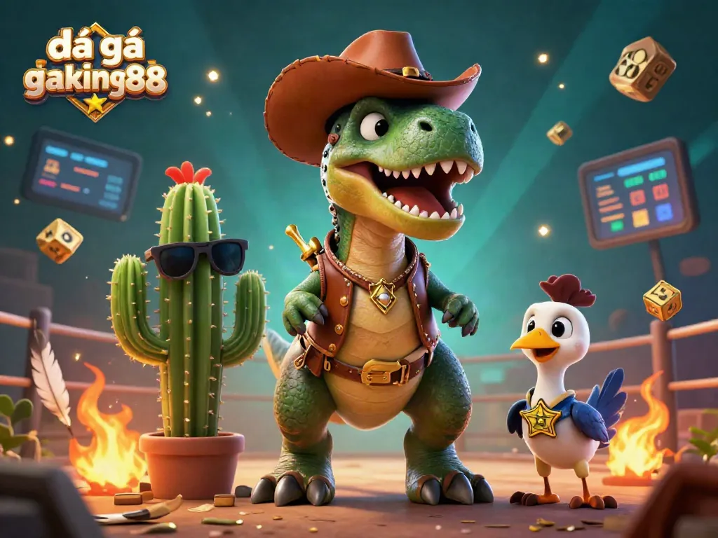 Watch exciting cockfighting action on đá gà thomo gaking88 with dynamic characters and immersive arena visuals