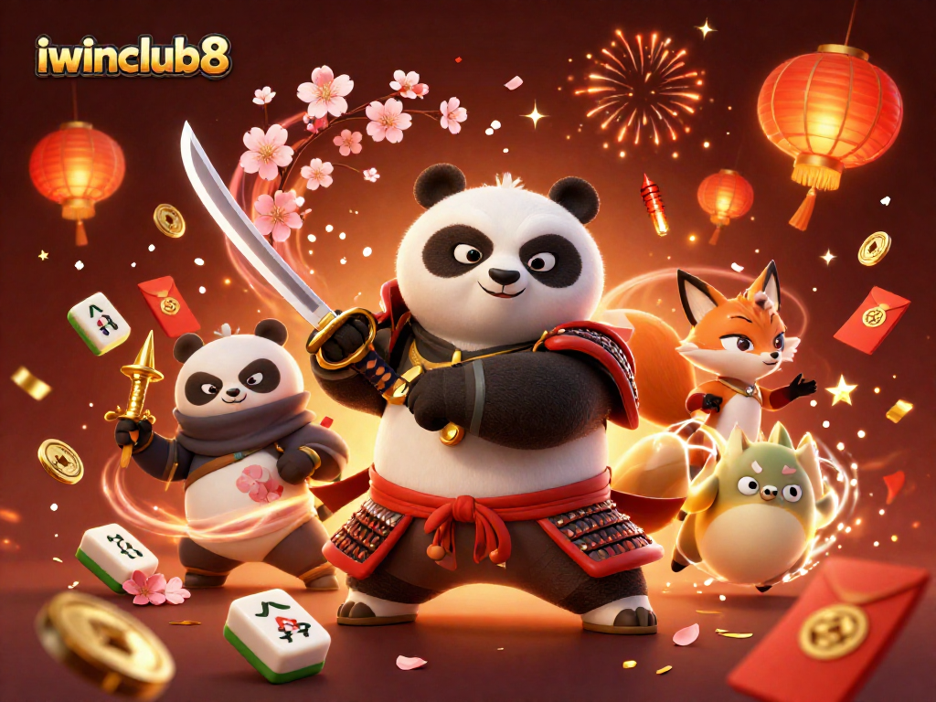 Experience thrilling gameplay at iwinclub8 with adventurous characters surrounded by casino elements.