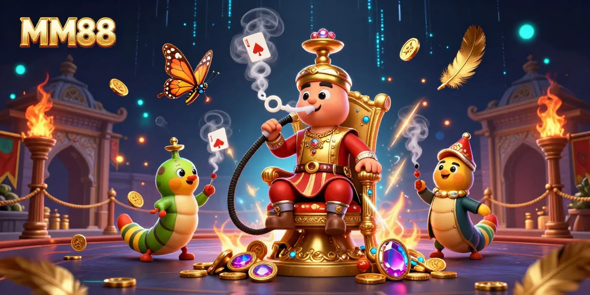 Engage at MM88 with a vibrant 3D casino scene illustrating high-stakes action.