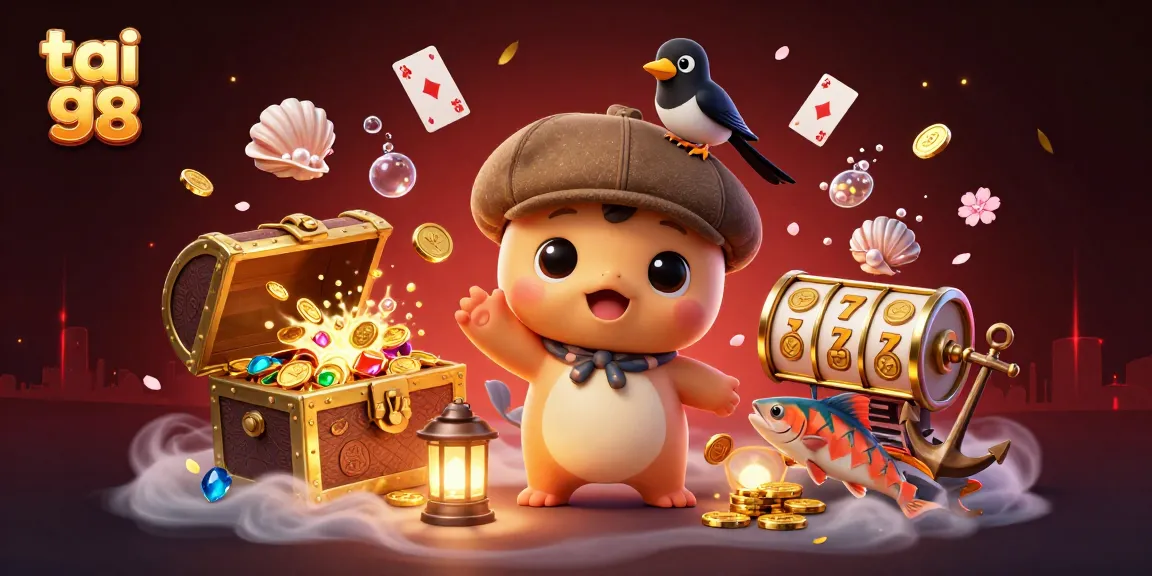 Experience the thrill of tai go 88 with colorful jackpots and playful characters in a vibrant casino scene.