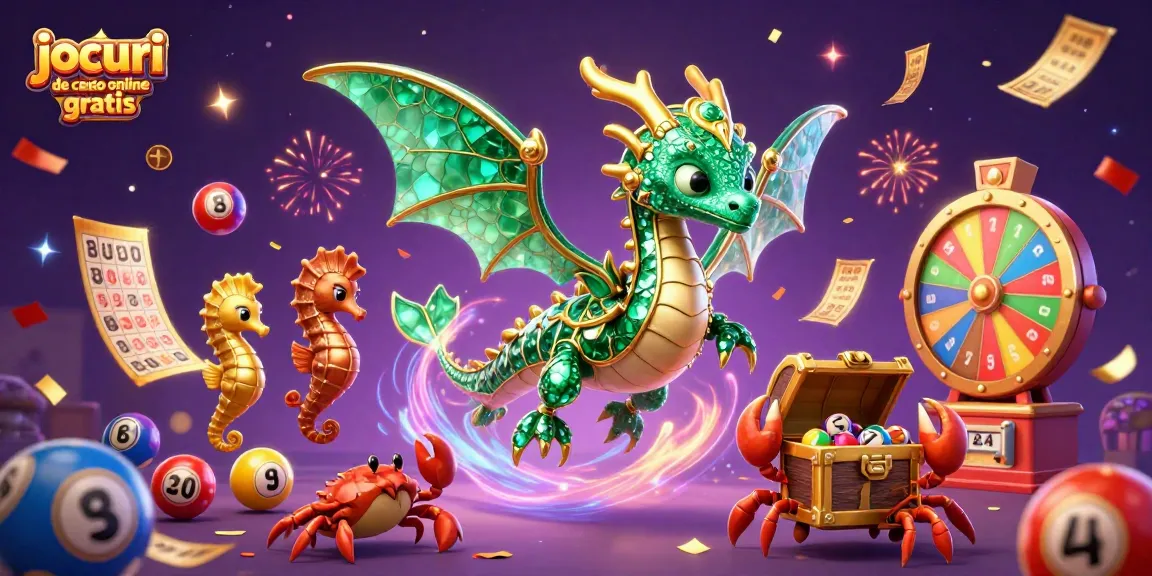 Joacă jocuri de casino online gratis cu un dragon mării și elemente de loterie interactive într-o atmosferă veselă.