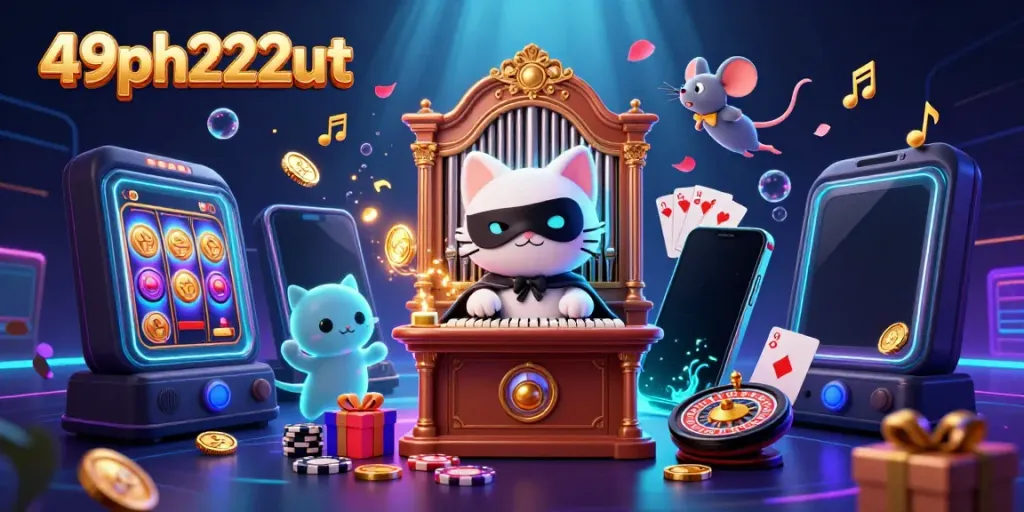 Engage with the exciting 49ph222 gaming experience featuring a whimsical casino scene.
