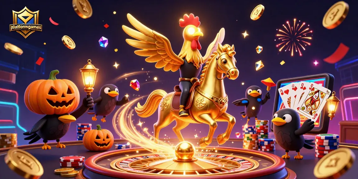 Experience thrilling gameplay with platformgames in a vibrant casino scene featuring rich elements and dynamic characters.