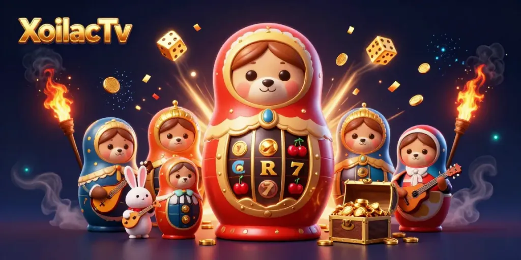 XoilacTv offers an immersive casino experience with 3D characters, slot machines, and dynamic gaming elements.