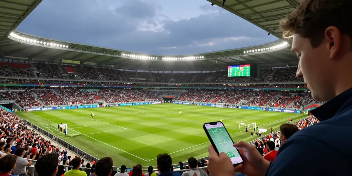 Live World cup - Cabong TV betting predictions at a vibrant stadium with match odds displayed.