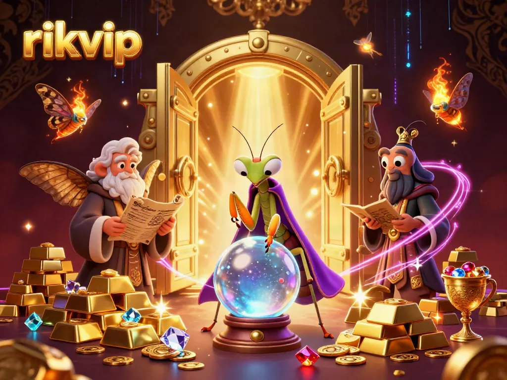 Explore the magical world of rikvip with fortune teller elements and vibrant casino treasures.