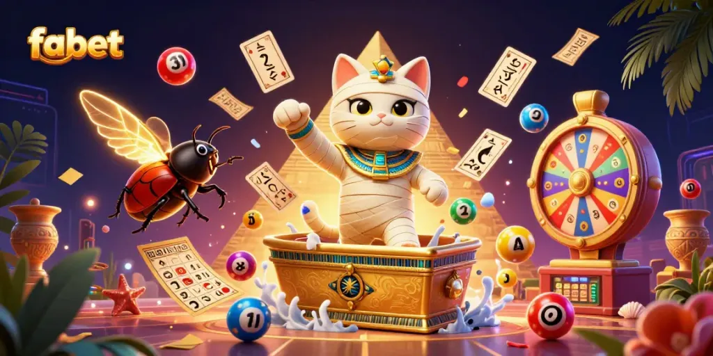 Experience the excitement of fa bet with vibrant 3D Egyptian casino elements and dynamic games.