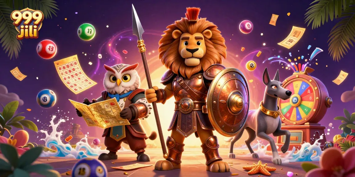 Engage with 999 jili's vibrant gaming scene featuring thrilling lottery elements and heroic characters.
