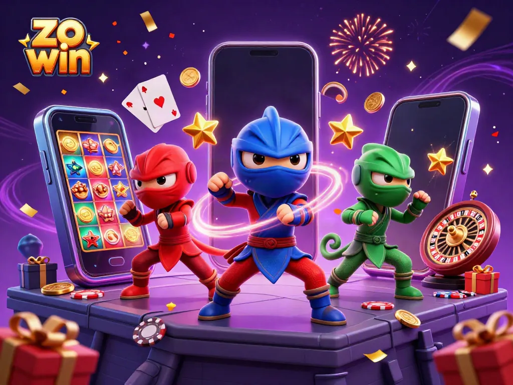 Witness the excitement of zo win as colorful chameleons engage in thrilling casino gaming adventures.