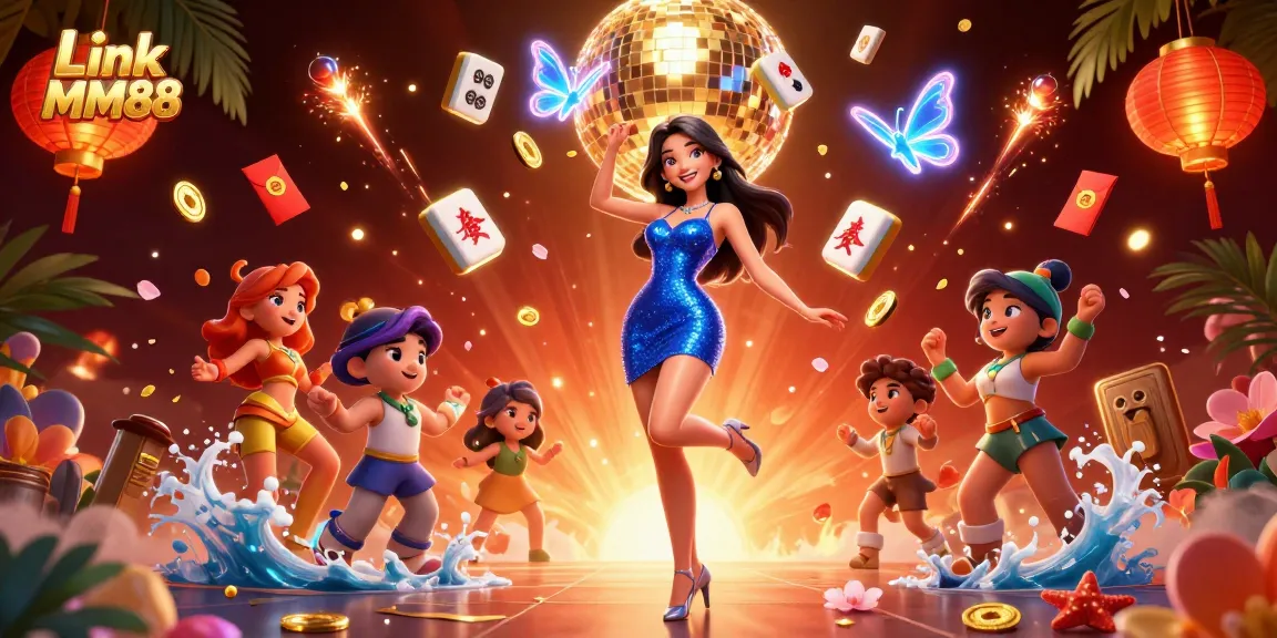 Experience the excitement of Link MM88 with vibrant casino-themed digital art highlighting stunning visuals.