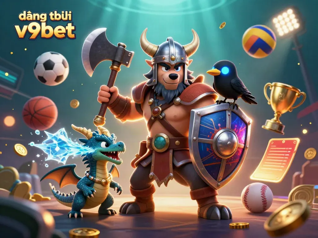 Experience thrilling online gaming with đăng ký v9bet in a vibrant 3D casino scene.