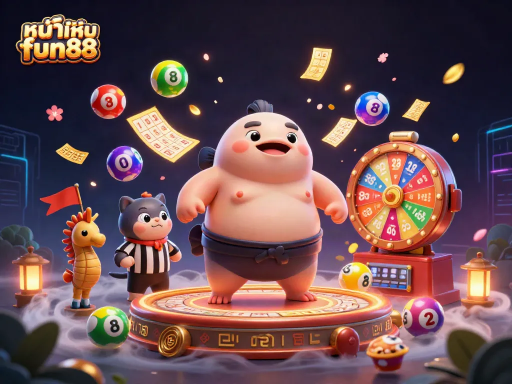 Engage in thrilling action at หน้าแรก fun88 with a vibrant 3D casino-themed underwater scene featuring cartoon characters and exciting gaming elements.
