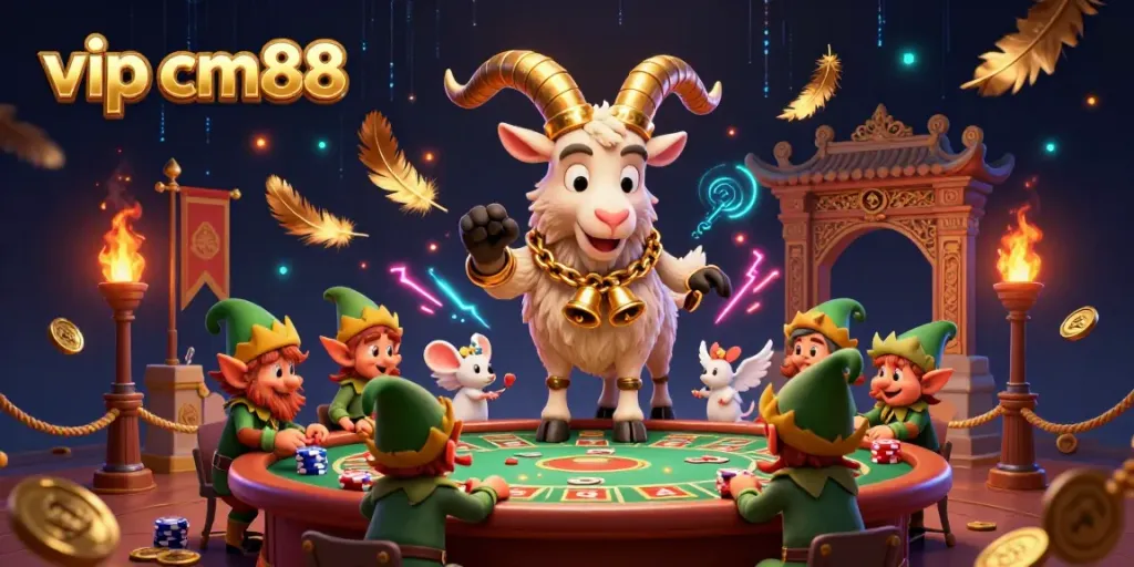 Participate in thrilling games at vip cm88 while festive gremlins steal poker chips.