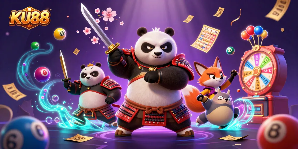 Engage with KU88's thrilling lottery excitement featuring vibrant characters and dynamic gaming elements.