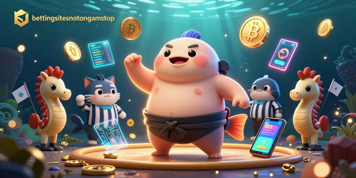Engage with bettingsitesnotongamstop's exciting crypto betting scene featuring vibrant characters and neon graphics.