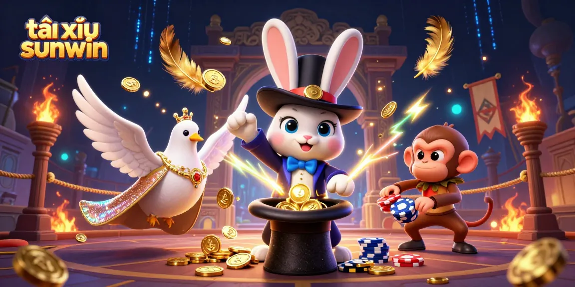 Engage in tài xỉu sunwin with magical elements highlighting thrilling online gambling action.