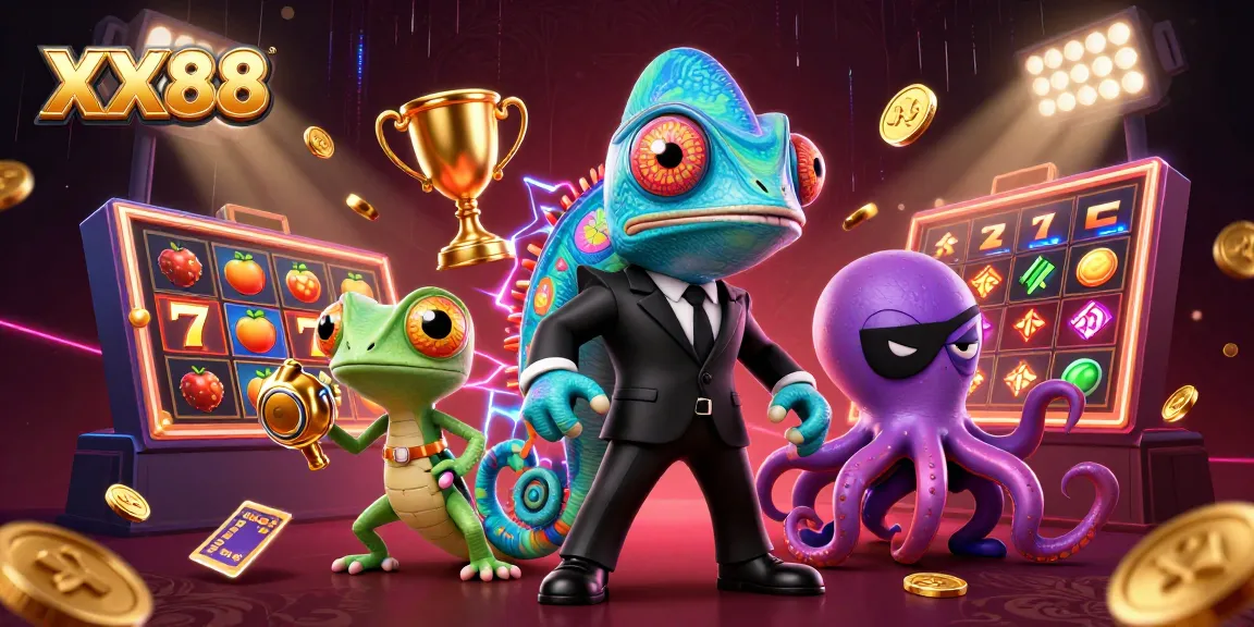 Experience the thrill of winning at XX88 with vibrant slot games and dynamic characters.