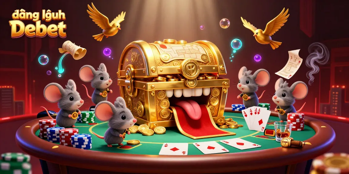 Engage in the thrilling world of đăng nhập Debet with cartoon mice and golden treasure.