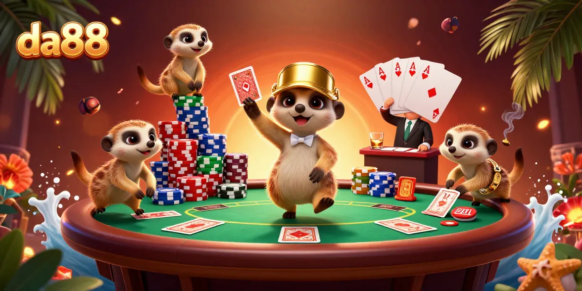 Experience da88 with meeerkat dealers and vibrant poker action in a lively casino.