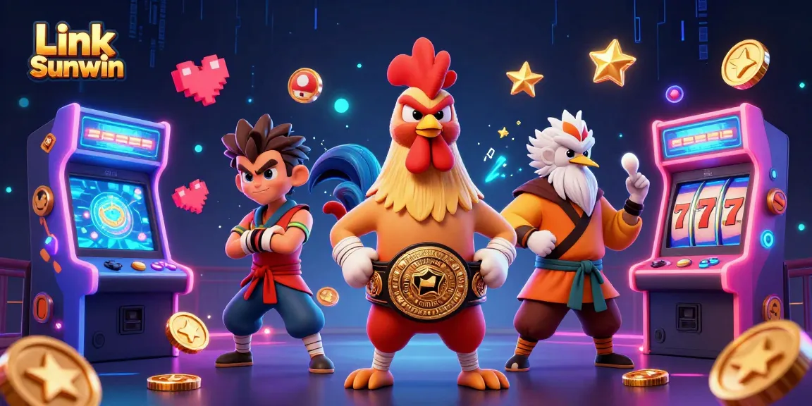 Link Sunwin offers an engaging experience with vibrant 3D casino elements and characters.