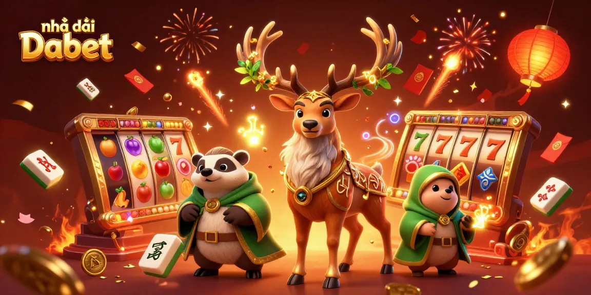 Experience the thrill of slots with Nhà cái Dabet’s immersive 3D illustration of vibrant casino elements.
