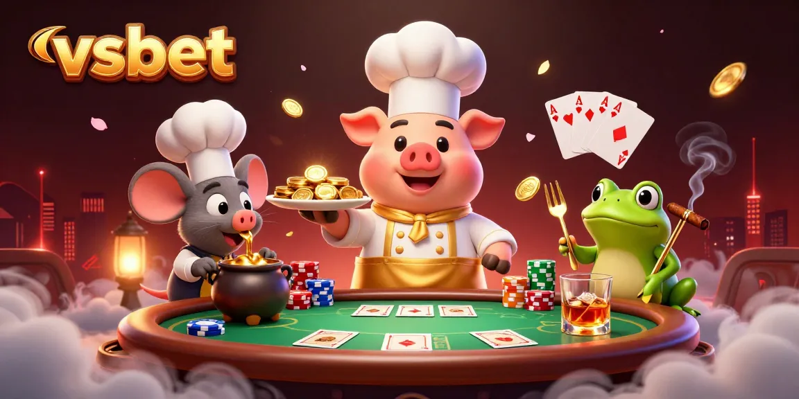 Experience exciting game action at vsbet with vibrant 3D characters and dynamic casino elements.